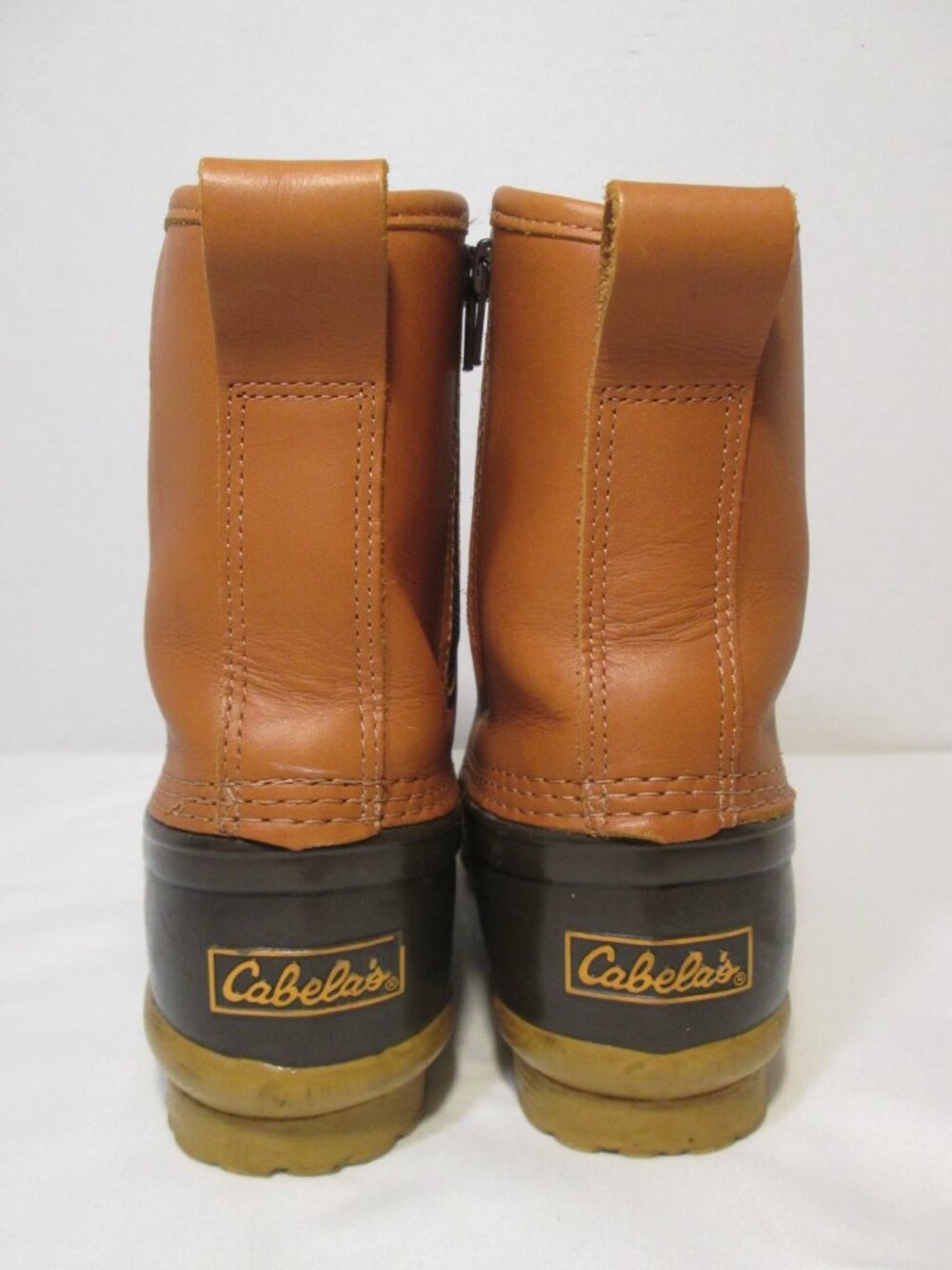 Cabela's Insulated Duck Waterproof Boots Womens 8 Brown Leather Side Zip - Picture 4 of 11